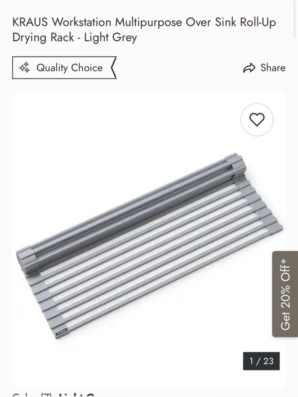 Sink roll up drying mat